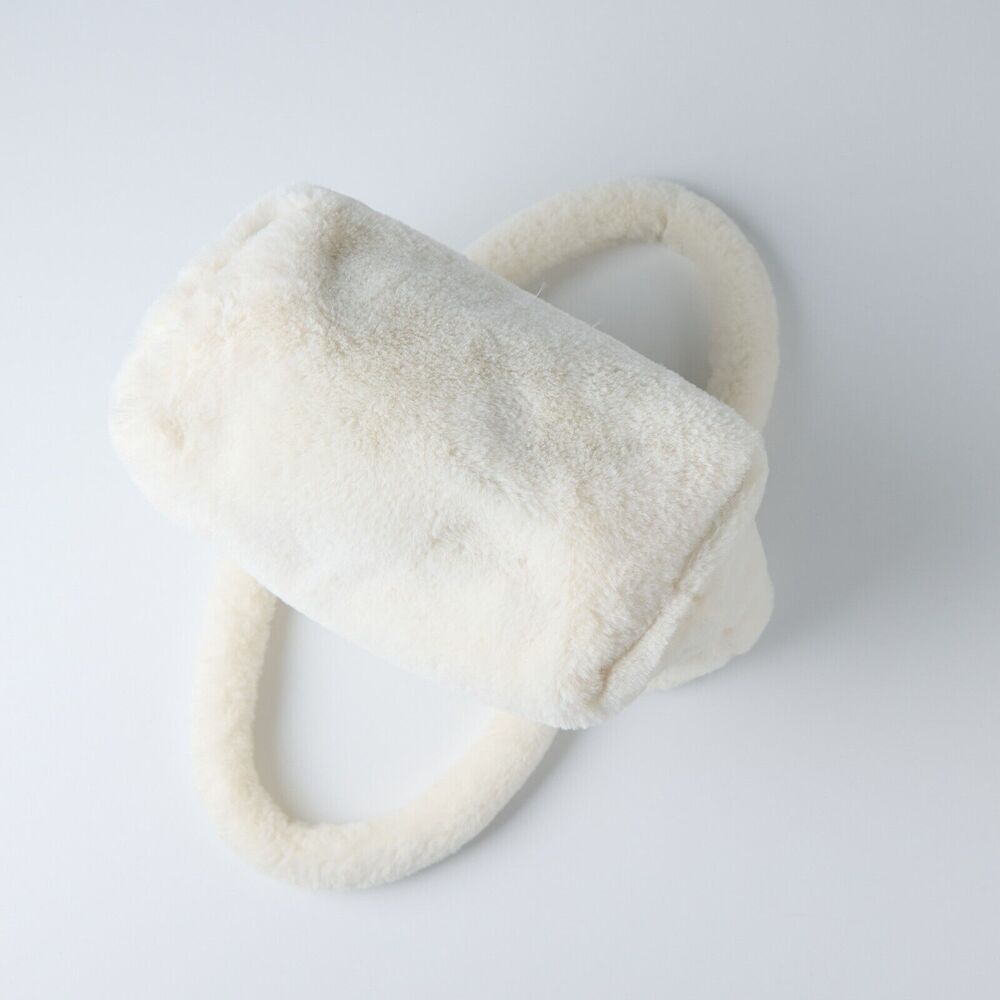 Vintage Y2K Faux Fur Tote Handbag Plush Softcore Winter Kawaii Cozy Coquette 90s - Picture 5 of 8